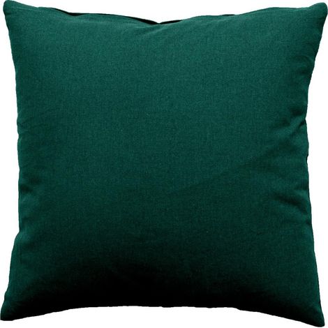 Coussin Déco Uni Déhoussable "Panama" 60x60cm Vert Foncé