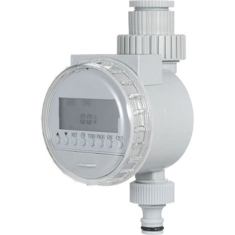 Minuterie d'irrigation d'eau à énergie solaire Programmable électronique Minuterie de robinet de tuyau de contrôleur d'arrosage automatique avec écran LCD pour pelouse de jardin