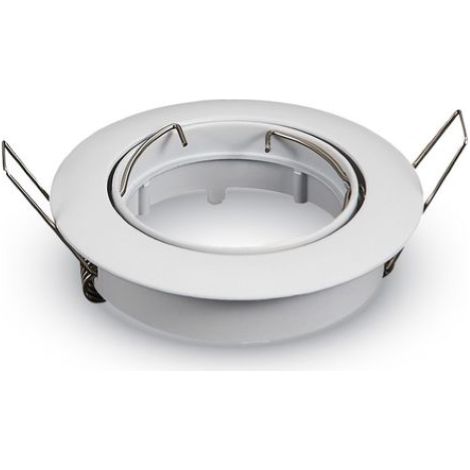FARETTO INCASSO ORIENTAB P/LED GU10 BIANCO Q.TA 10