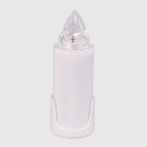 La Briantina Lumino Elettrico a Led con Supporto Adesivo, Durata 120 Giorni,in Polipropilene, Bianco con Luce Blu Intermittente, 10xø3.5 cm (1/3)