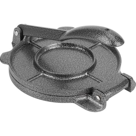 Presse à tortillas de 16,5 cm (6,5 po) en alliage d'aluminium pour tortillas de maïs, outils de pressage de pâte, ustensiles de cuisine, gris (1/5)