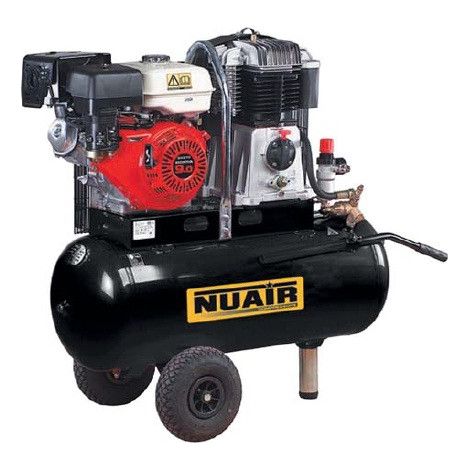 Nuair - Compresseur à moteur thermique essence HONDA mobile 9CV 6,7kW 90L 12 bar - BK119-100-9S-HONDA AP