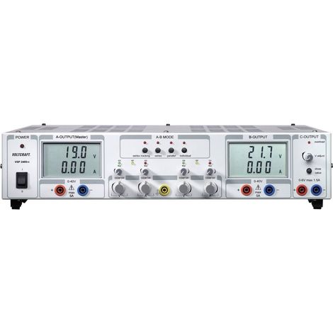 VOLTCRAFT VSP 2405 Alimentatore da laboratorio regolabile 0.1 - 40 V/DC 0 - 5 A 409 W Num. uscite 3 x (1/4)