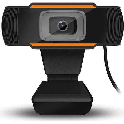 Webcam de jeu 1080p, webcam PC à mise au point automatique rapide avec microphone à réduction de bruit, webcam PC USB pour appels vidéo et enregistrement de réunions (orange) (1/5)