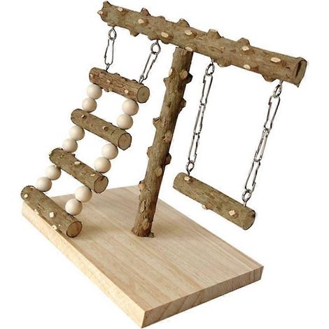 Griffoir multifonctionnel pour perroquets, idéal pour les conures et les perruches ondulées. (1/4)