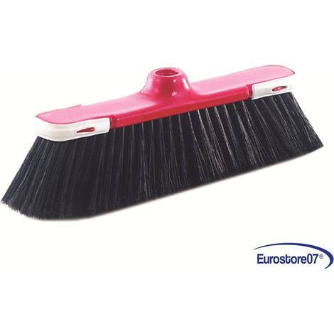 SCOPA DOMESTICA KLENIA CON GOMMA ANTIURTO - cm.30x9x10h. senza manico pz 12 (1/4)
