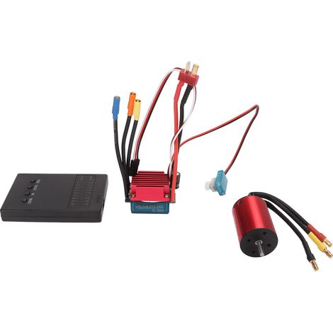 Moteur brushless 3200KV, variateur S35A et carte de programmation inclus pour voitures RC 1/14 et 1/16. (1/5)
