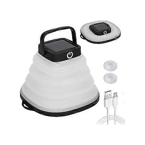 Campinglaterne, solarbetriebene LED-Lampe, faltbar, 3 Dimmstufen, Taschenlampe, Campinglampe für Zuhause, Camping, Wandern, Angeln