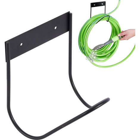 ZOLGINAH Soporte para manguera, soporte de pared para manguera de jardín de metal  Gancho de manguera resistente para manguera de jardín, manguera extensible, carrete de manguera, manguera de jardín,  (1/5)