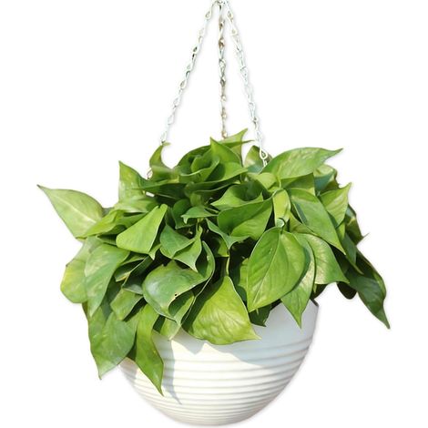 Panier suspendu en résine, jardinière suspendue pour plantes, décoration de jardin extérieur balcon (1/4)