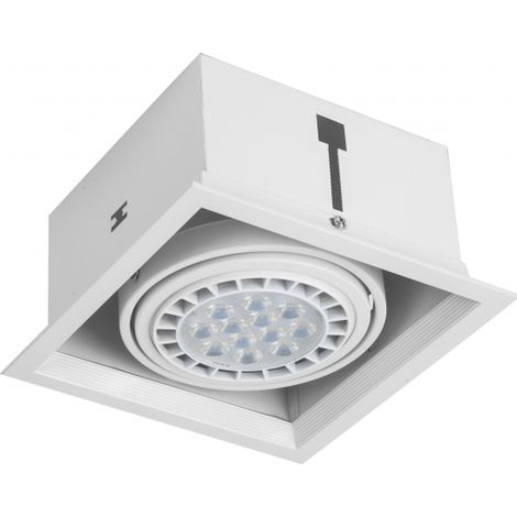 Foco kardan cesar empotrar 1xr111 blanco 17,2x17,5 bombilla no incluida