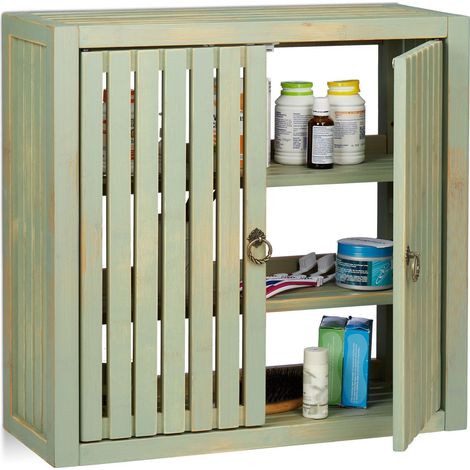 Vintage bamboo wall cabinet