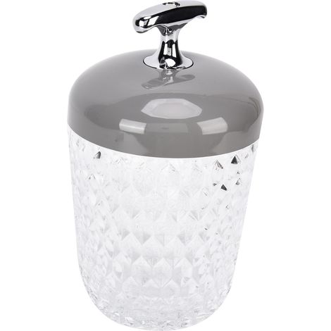Lampe de table LED en cristal, 3 couleurs, intensité variable, rechargeable par USB, veilleuse, lampe de chevet, décoration intérieure, grise