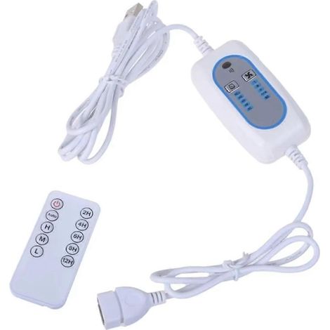5V USB-Timerkabel und Fernbedienung für Büro-Deckenventilator mit weißer USB-Leuchte (1/5)