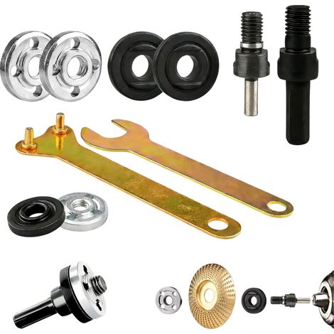 Lot de 10 tiges de connexion pour meuleuse d'angle, perceuse à main, 6 mm/10 mm, adaptateur de mandrin de conversion avec clé à broche, meuleuse d'angle, tige de connexion, outil de conversion (1/5)