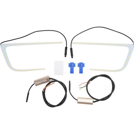 Phare de jour LED Angel Eyes double couleur blanc ambre clignotant pour Subaru WRX STi 2015-2018 remplacement (1/5)