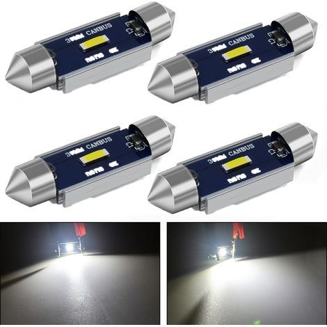 36mm, Pack of 4, Car Roof Bulbs  RV LED bulbs, car ceiling lights, energy-saving, bright, durable, suitable for truck, RV, etc. ceiling lights. (1/4)