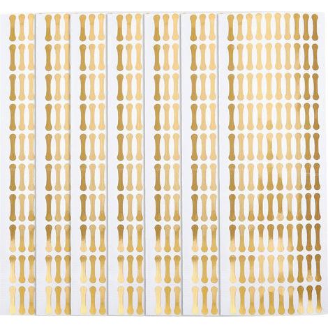 500 manipulationssichere, selbstklebende Etiketten zum Versiegeln von Lebensmitteln und zur Gewährleistung von Frische und Sicherheit. – 3,00 x 0,60 x 0,10 cm – Goldfarben (1/3)
