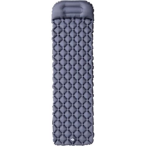 Matelas De Camping Gonflable - Nylon 40D TPU - Oreiller Intégré - 190x58x5 Cm - 1 Place - 680 G (1/5)