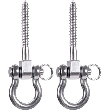 [NON UTILIZZATO] ganci da soffitto in acciaio inossidabile 304 con capacità di 900 kg, kit di sospensione per sedia sospesa, lampada sospesa, amaca, sacco da boxe, imbracatura per allenamento
