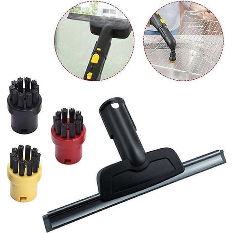 Brosse ronde pour embout de fenêtre pour nettoyeur vapeur Karcher SC1 SC2 SC3 SC4 SC5 Premium Iron Kit 2.863-025.0 Miroirs à fenêtre en verre (1/2)