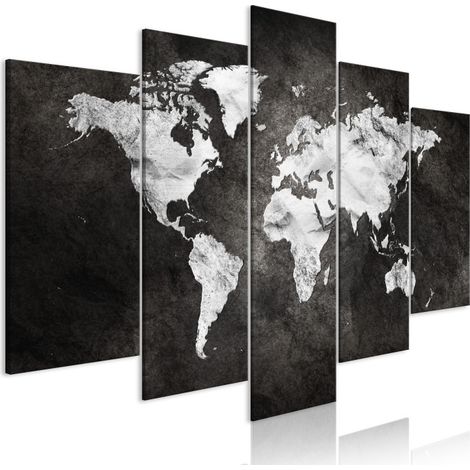 Tableau Imprimé 5 Panneaux "Dark World Wide" 50 x 100 cm (1/2)