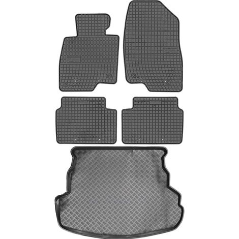 Set di tappetini in gomma per auto e tappetino per bagagliaio per Mazda 6 I berlina dal 2002 al 2008