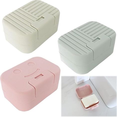 Travel soap boxes (3 units) – Eco-friendly, ultra-fast drying PP storage box, ideal for bathroom, home or hiking (1/3)