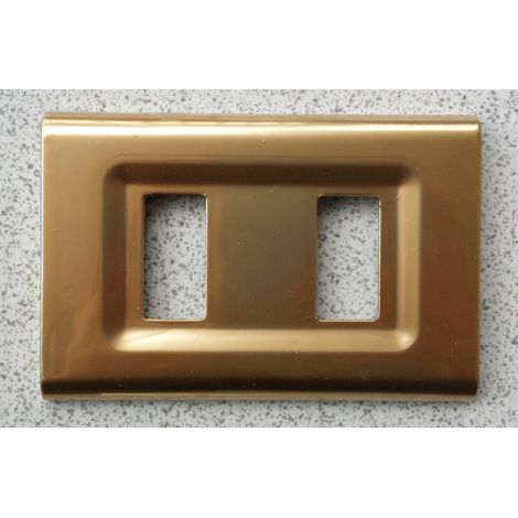 Trade Shop - ABS-ABDECKPLATTEN DER MAGIC ELITE-SERIE BTICINO KOMPATIBEL MIT STECKDOSENABDECKUNGEN - Glänzendes Gold