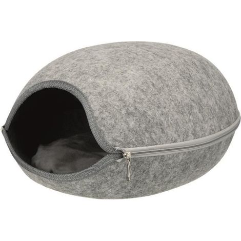 Abri luna, feutre 40 × 24 × 46 cm, gris clair (1/5)