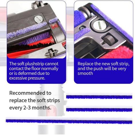 9 Bandes Feutre pour Dyson V6 V7 V8 V10 V11 - Convient pour Aspirateur - 3 Longues 23cm + 6 Courtes 11.5cm (1/5)