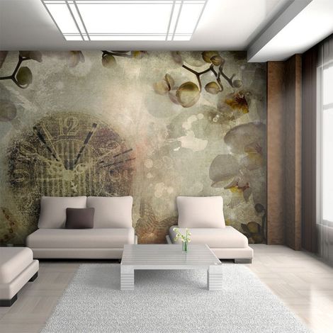 Papier Peint "Horloge Vintage" 154 x 200 cm (1/2)
