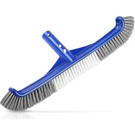 Brosse de piscine, poils en nylon, nettoyage paroi et sol de piscine (1/4)