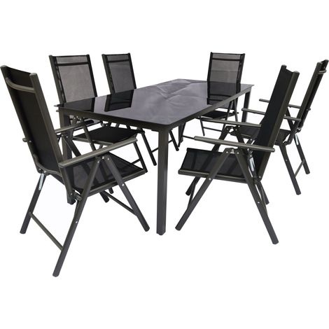 7 pz. Alu set da giardino gruppo posti 189 SW 76x189x90 - VCM
