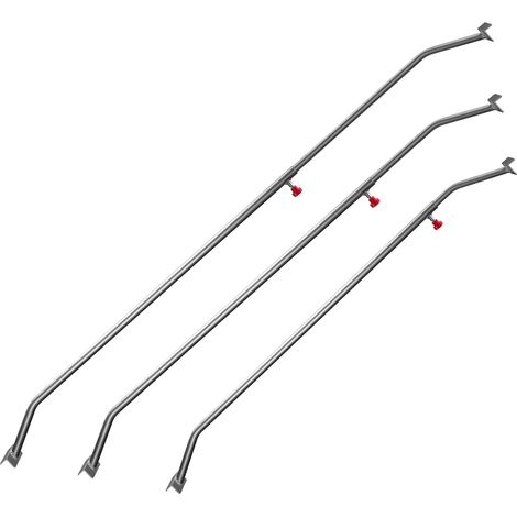Wiltec 3x Arceaux plats 108-150 cm pour remorques, réglables, en aluminium, pour bâches de remorque, tendeurs de bâche plates (1/5)