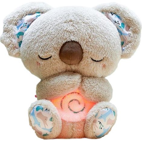 Doudou Respirant - avec Lumière Douce et Son Apaisant - pour Nouveau-Né et Bébé - 1 Pièce