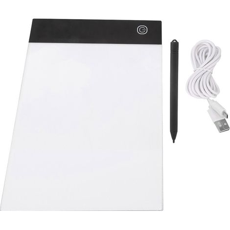 Tablette Lumineuse De Traçage A5 - Panneau En Acrylique Haute Transparence - 3 Niveaux De Luminosité Réglable - Pour Dessin Et Peinture - 1 Pièce (1/5)