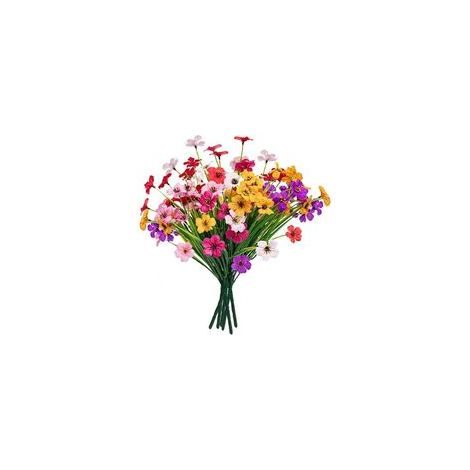 Fiori artificiali per esterni – Set di 6 bouquet da 33 cm – Resistenti allo sbiadimento – Decorazione per interni ed esterni (1/5)