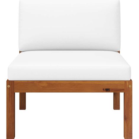 Salon de jardin 2 pcs Contemporain, Ensemble repas de jardin, avec coussins Bois d'acacia solide OIB9845E (1/5)