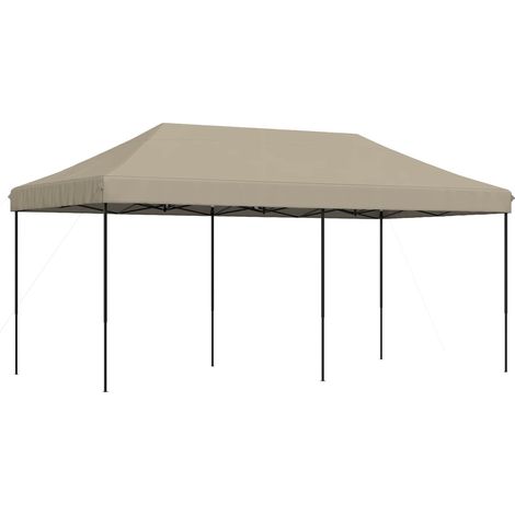 Party Tent Folding Taupe 292 x 580 x 315 cm Oxford Fabric vidaXL