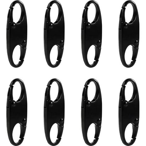 8 Accessoires de Voyage Anti-Vol Zipper, Mini Mousqueton en Alliage Détachable, Anti-Vol pour Valise, Sac à Dos, Clips de Sécurité Double Tête, Camping, Randonnée (1/5)