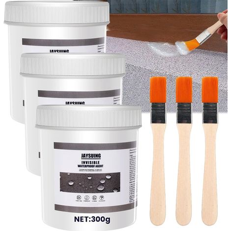 Mastic Isolant Imperméable, Colle Etanche Transparente, Agent De Revêtement Imperméable Transparent, Agent Imperméable Transparent Pour Murs Extérieurs Carrelage De Salle De Bain (Transparent, 3 Pcs) (1/5)