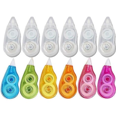 Lot de 12 rubans correcteurs portables pour enfants et étudiants, pratiques et faciles à utiliser.-8.3X3CM