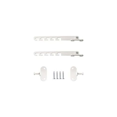 2 pièces 18 cm Entrebailleur Fenetre Sans Perçage Bloque Fenetre Ouverte et Verrous de Portes avec 4 Vis Bloc Fenetre pour Régler l'ouverture de la Fenêtre (Blanc) (1/5)