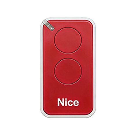 Compatible avec la télécommande Nice INTI2B 433.92MHz, 2 canal, pour les systèmes d'automatisation de portails et de garages, rouge