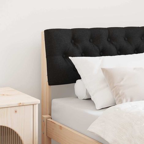 Gepolstertes Kopfteil Schwarz 75 cm Massives Kiefernholz