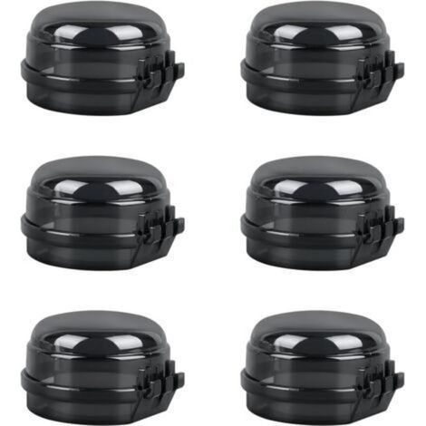 6 Pièces Cache Bouton cuisinière, Protection Gaziniere, Bouton de Sécurité Four, Gaz Couverture de Bouton, Protection Bouton Cuisinière, pour Protection Serrures Bébé Cuisine Sécurité (Noir) (1/5)