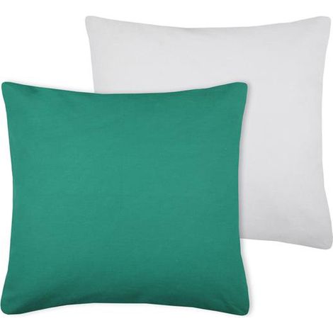 Cuscino DUO 50x50 verde smeraldo argento