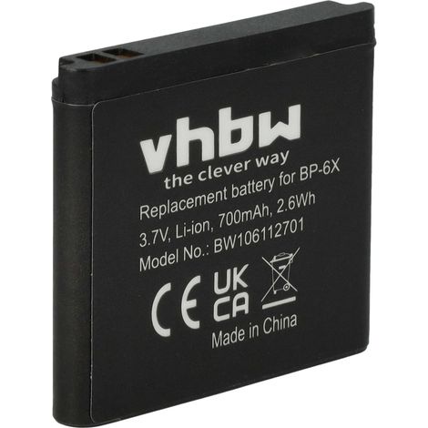 vhbw Akku kompatibel mit Nokia 8800 sirocco Handy Smartphone Telefon (700 mAh, 3,7 V, Li-Ion) (1/5)