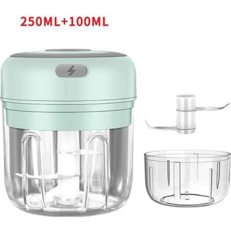 Mini hachoir de cuisine électrique,broyeur,hachoir à viande portable,hachoir à légumes,gadgets de cuisine,USB- [105]-2Cups-Green